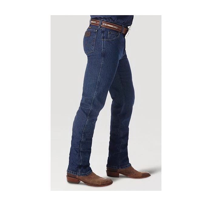 Wrangler Cowboy Cut Series Jeans, 36 in Waist, 36 in L Inseam, Mid Stone, Regular Fit
