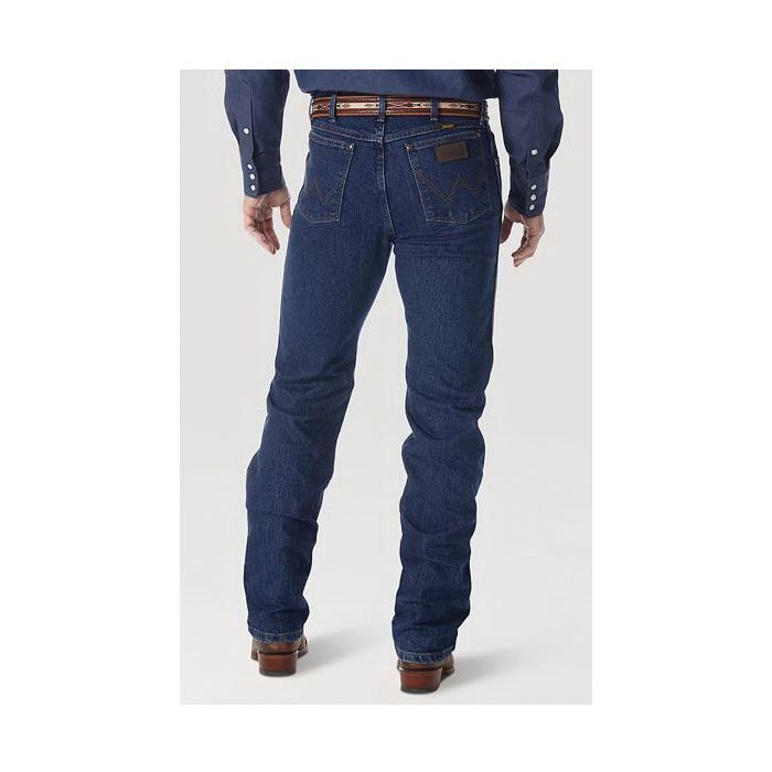 Wrangler Cowboy Cut Series Jeans, 36 in Waist, 36 in L Inseam, Mid Stone, Regular Fit