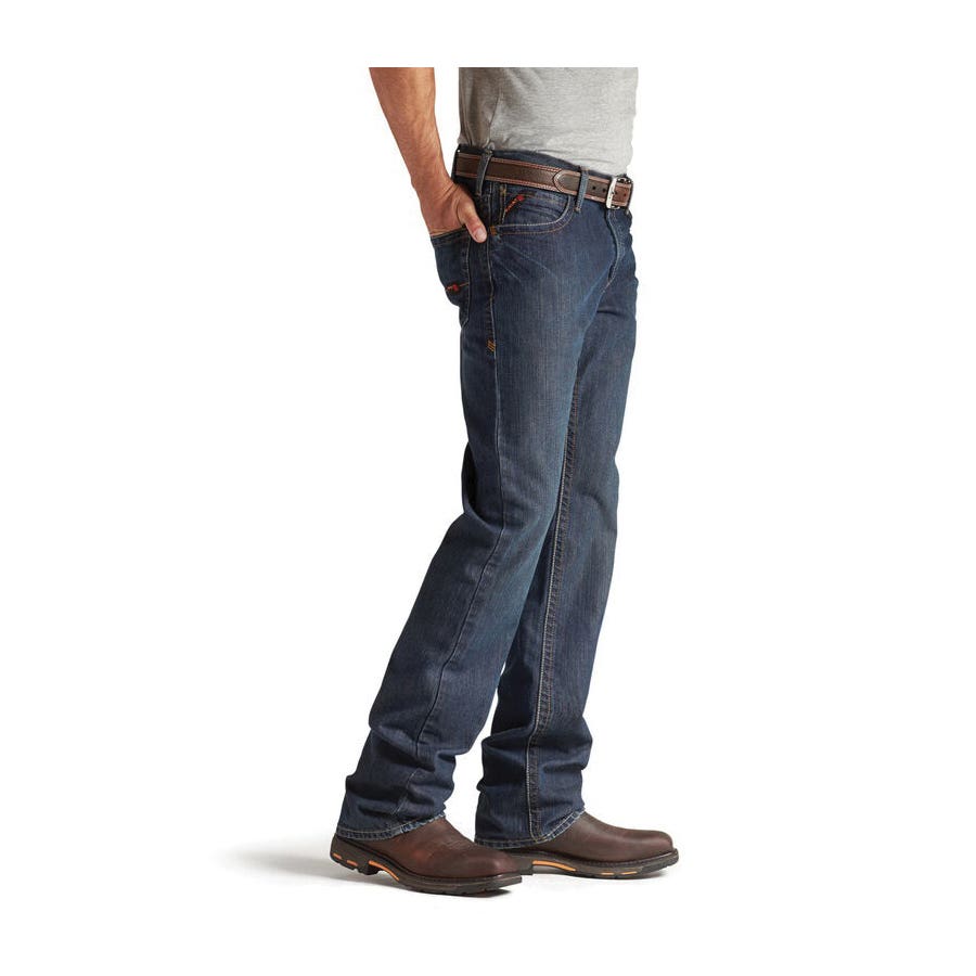 Ariat Basic FR M4 Series Jeans, 32 in, 32 in L, Shale, Bootcut, Relaxed, Stretchable