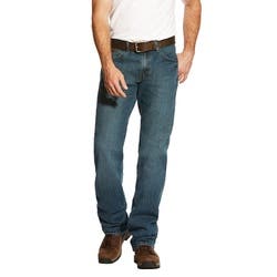 Ariat Men's Rebar M4 Relaxed DuraStretch Basic Boot Cut Jean, Carbine, 38 in, 32 in L
