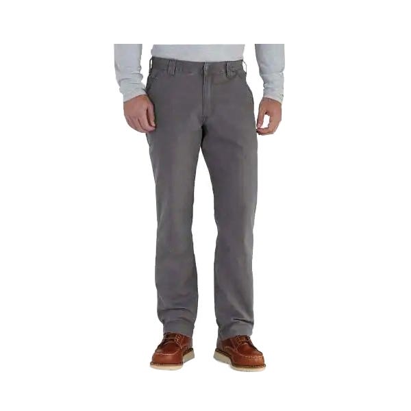 Carhartt 102291-03934 38A Rigby Dungaree Pants, 38 in Waist, 34 in L Inseam, Gravel, Relaxed Fit, Stretchable