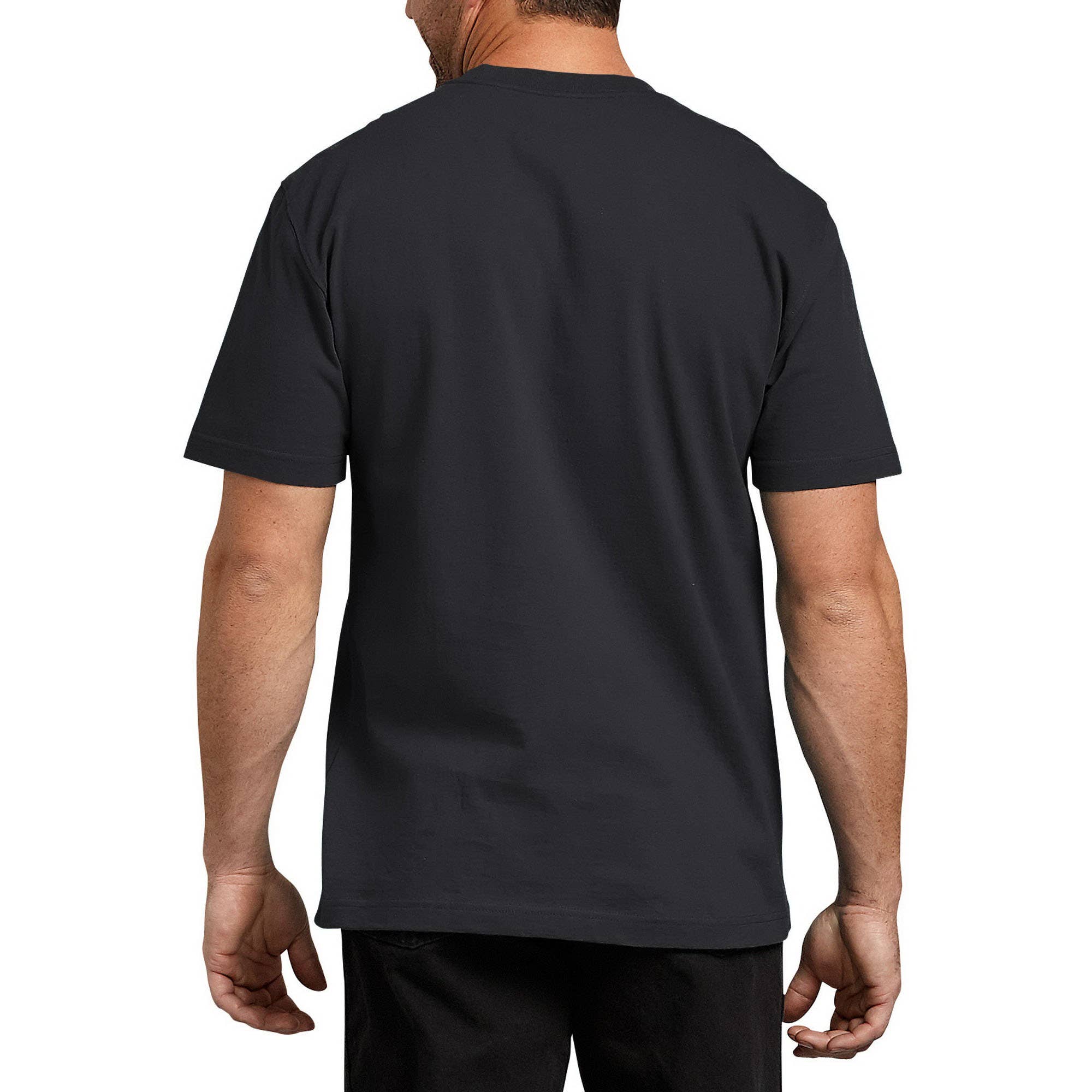 Dickies Men's Heavyweight Short Sleeve Pocket T-Shirt, Black, XL