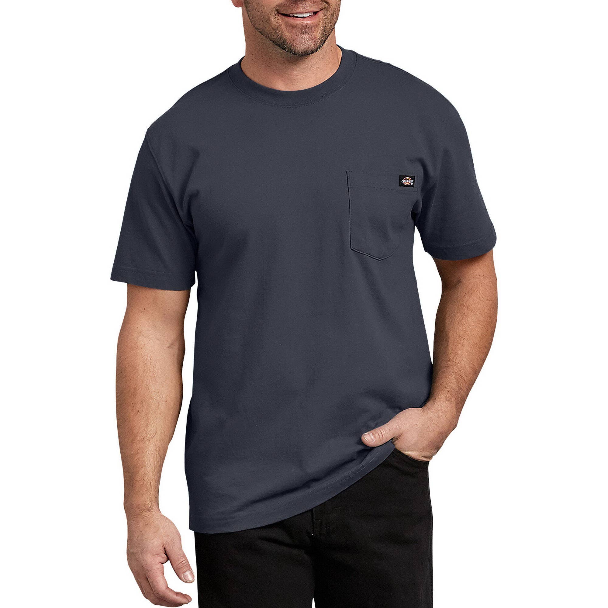 Dickies Men's Heavyweight Short Sleeve Pocket T-Shirt, Dark Navy, 3XL