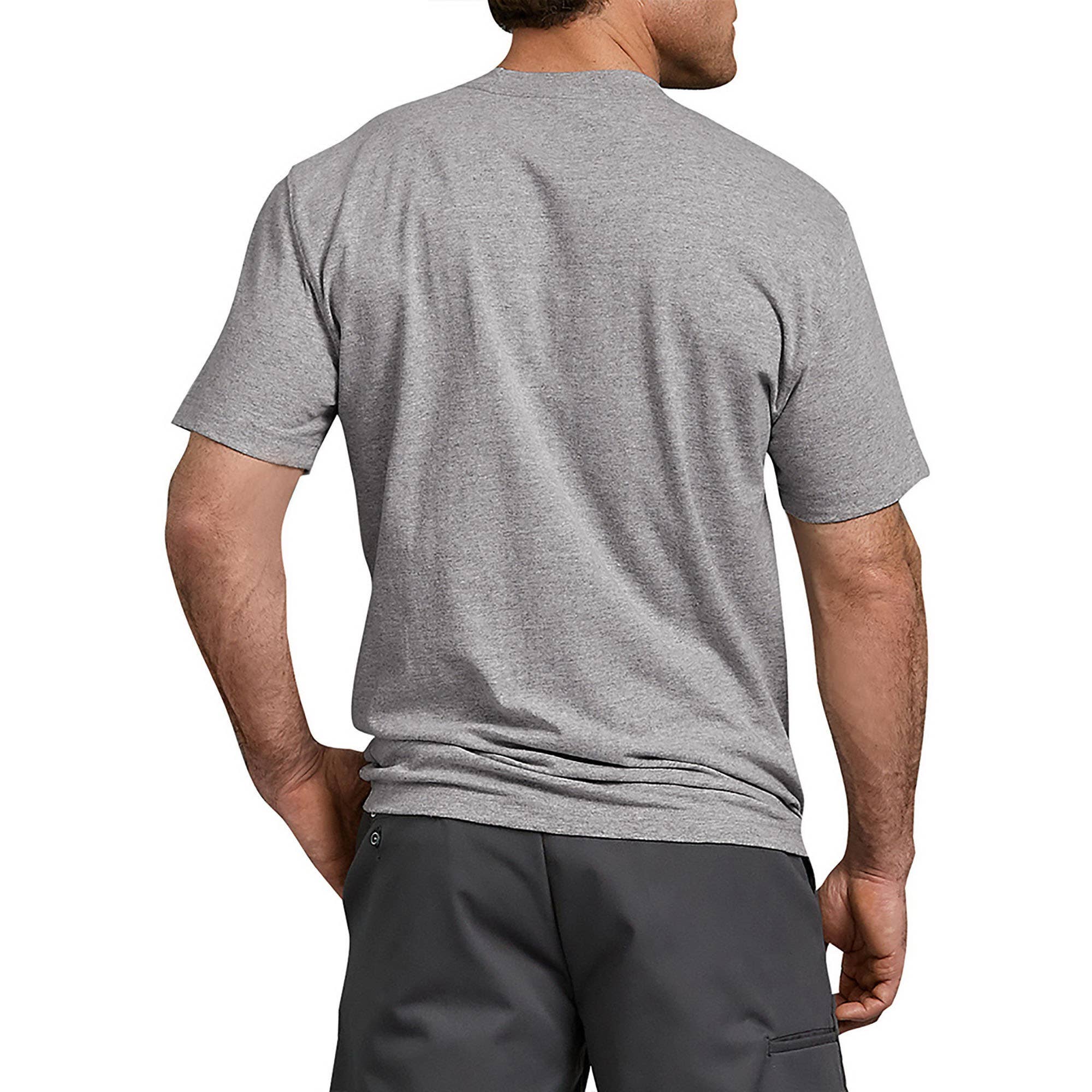 Dickies Men's Heavyweight Short Sleeve Pocket T-Shirt, Heather Gray, M
