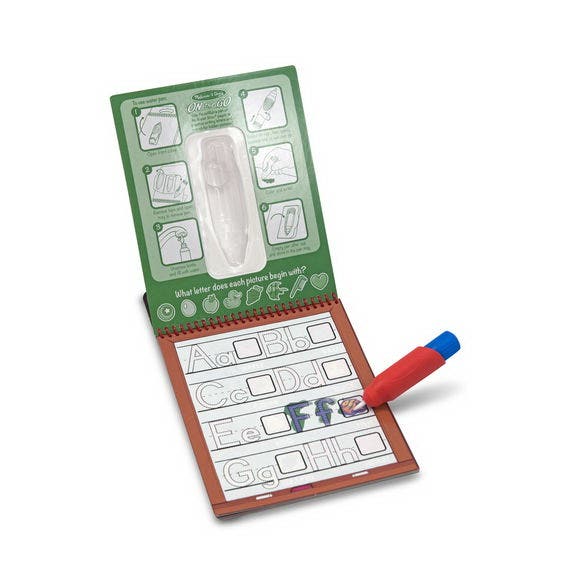 Melissa & Doug On the Go Water Wow! Alphabet Water Reveal Pad, 4-Sheet, Spiral Binding