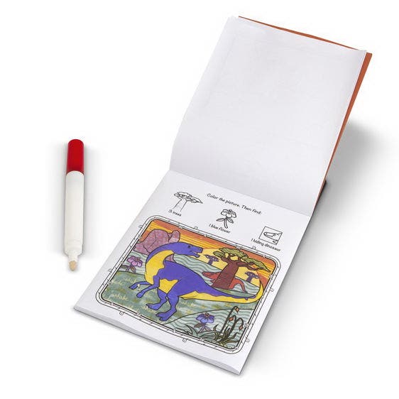 Melissa & Doug On the Go ColorBlast Dinosaurs No Mess Coloring Pad, 24-Sheet