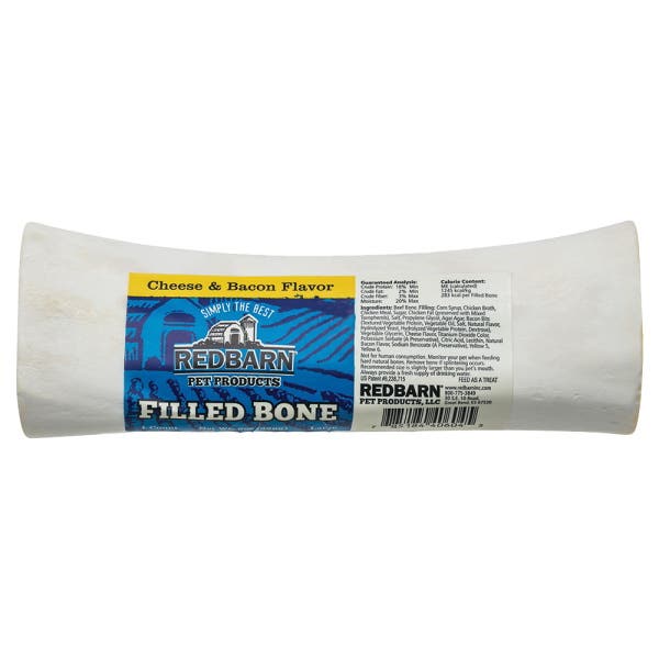 Redbarn Filled Bone, L, Bacon, Cheese Flavor, 5 oz