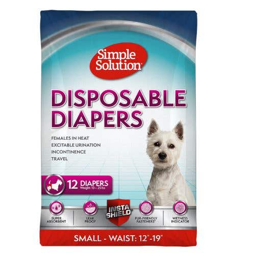 Simple Solution Disposable Dog Diapers, Small