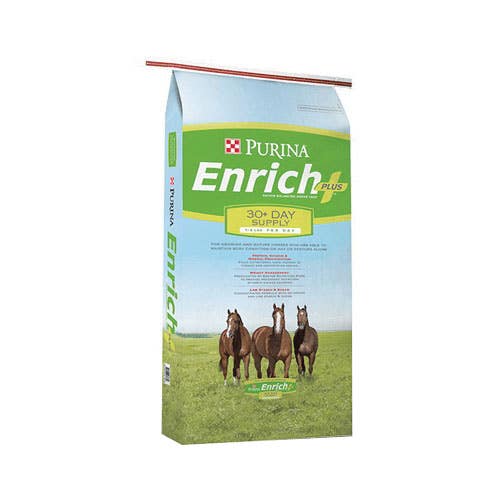 Purina Enrich Plus 3002564-206 Ration Balancing Horse Feed, Pellet, 50 lb Bag