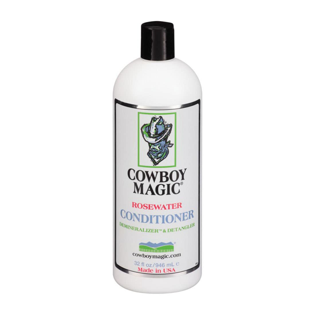 Cowboy Magic Rosewater Conditioner, Liquid, White, Fruity, 32 oz