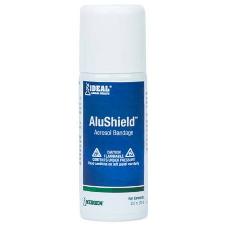 Neogen AluShield 79100C Aerosol Bandage, Liquid, Oily Gray, 75 g, Aerosol Can