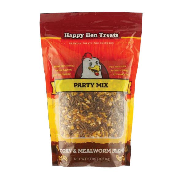 Happy Hen Treats Chicken Treat, Corn and Mealworm Blend, 2 lb Bag