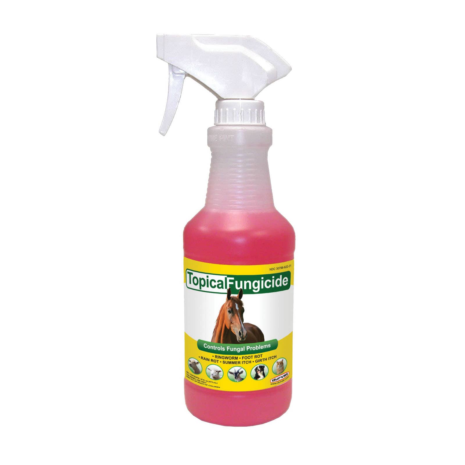 Durvet 009-9201 Topical Fungicide, Clear Red, 16 oz Bottle