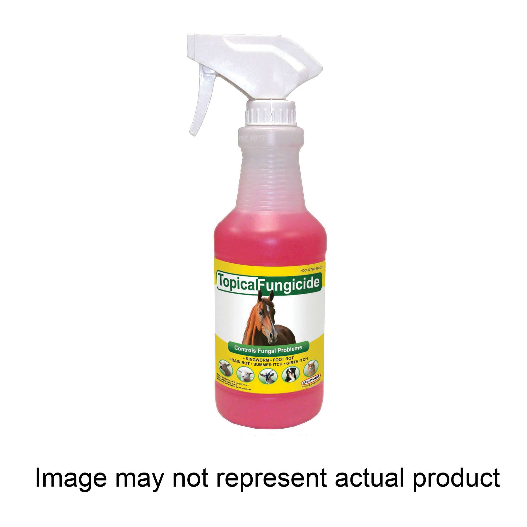 Durvet 009-9202 Topical Fungicide, Clear Red, 32 oz Bottle