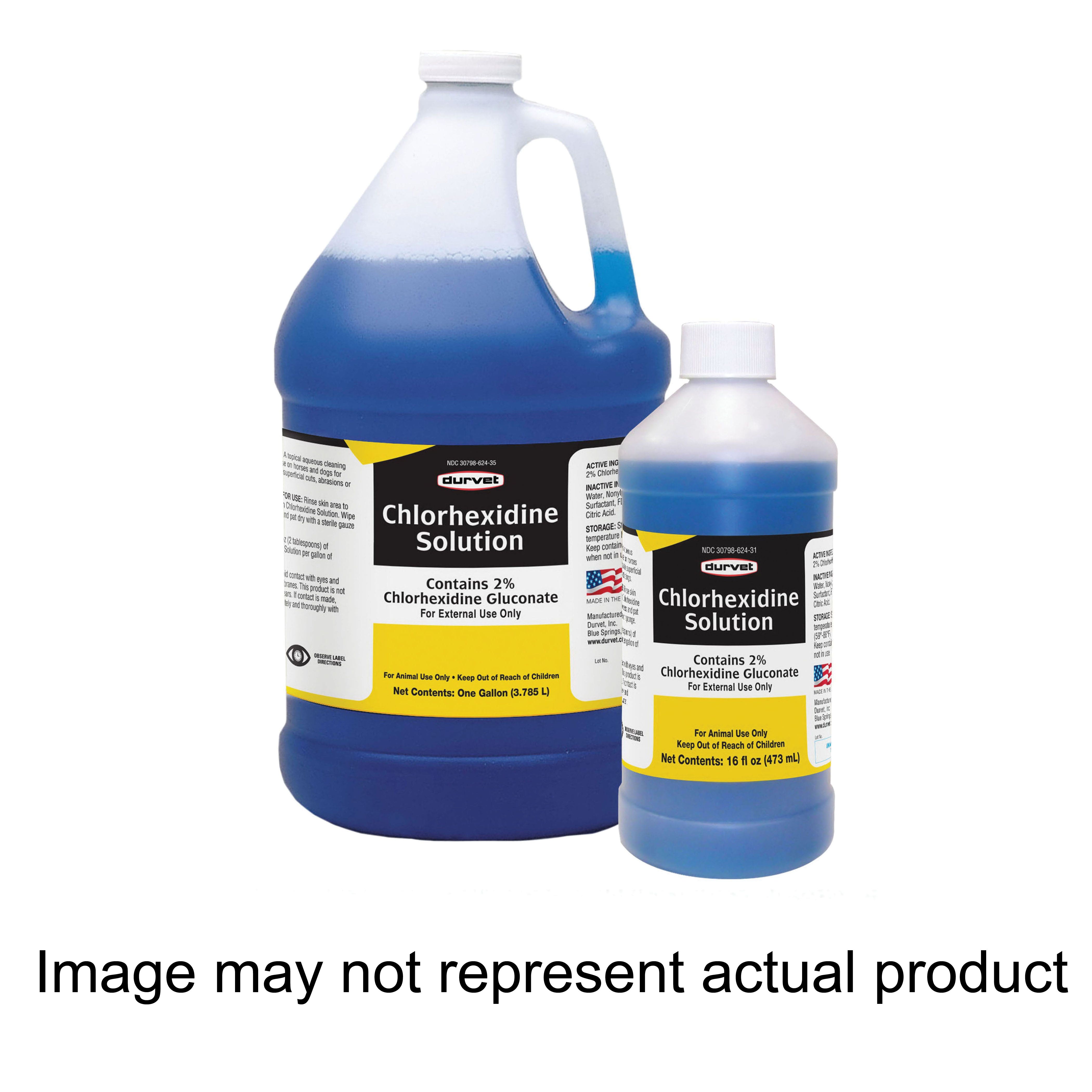 Durvet 001-0259 Chlorhexidine Solution, Clear Blue, 1 gal