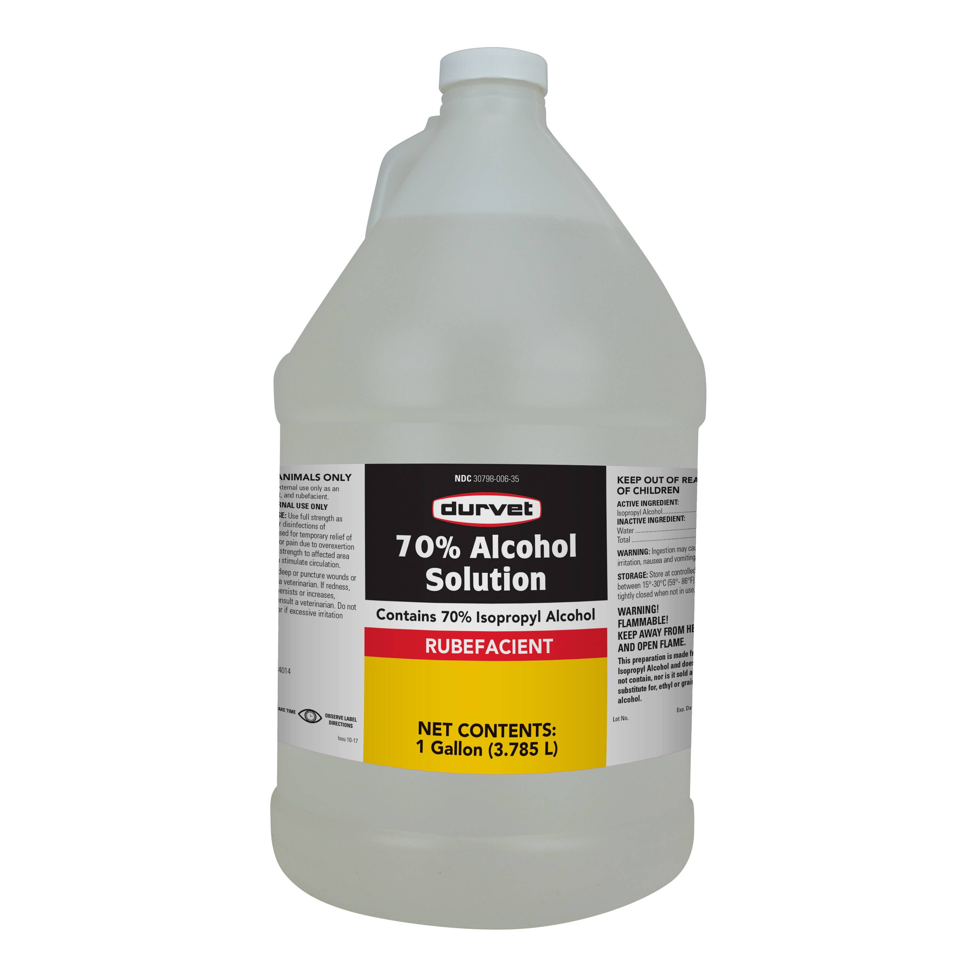 Durvet 001-DDD1805 Alcohol Solution, Colorless, 1 gal