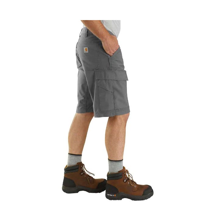 Carhartt 103543-25334A Cargo Shorts, 34 in, Cotton/Polyester Ripstop, Dark Khaki