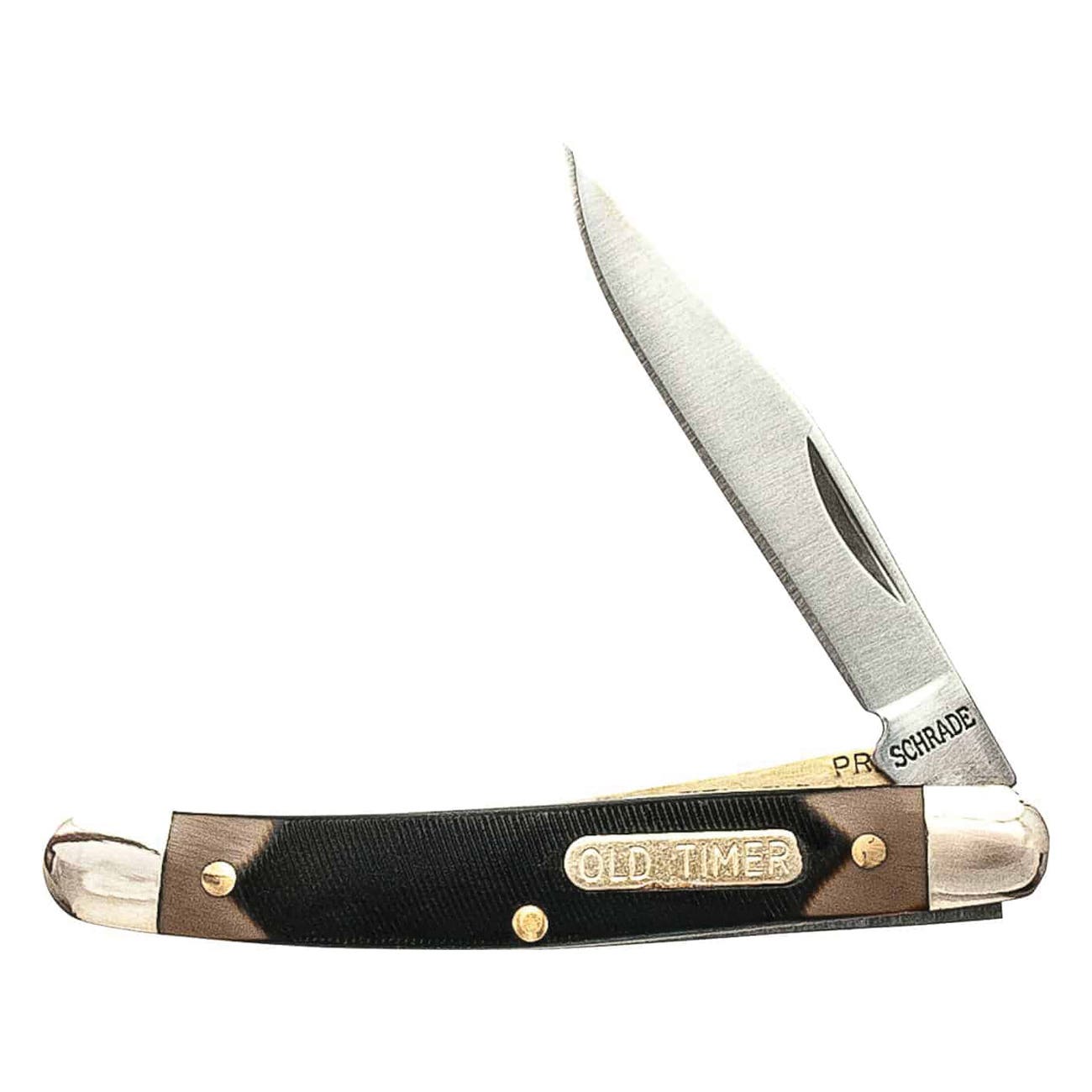 Old Timer 18OTCP Mighty Mite Folding Pocket Knife, 2 in L Blade, High Carbon Stainless Steel Blade, Sawcut Handle