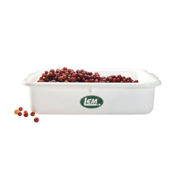 LEM Meat Lug, 50 lb Capacity, White, 21 in L, 15 in W, 5 in H