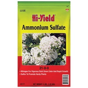 Hi-Yield Ammonium Sulfate Plant Food, 4 lb, Crystal, 21-0-0 N-P-K Ratio