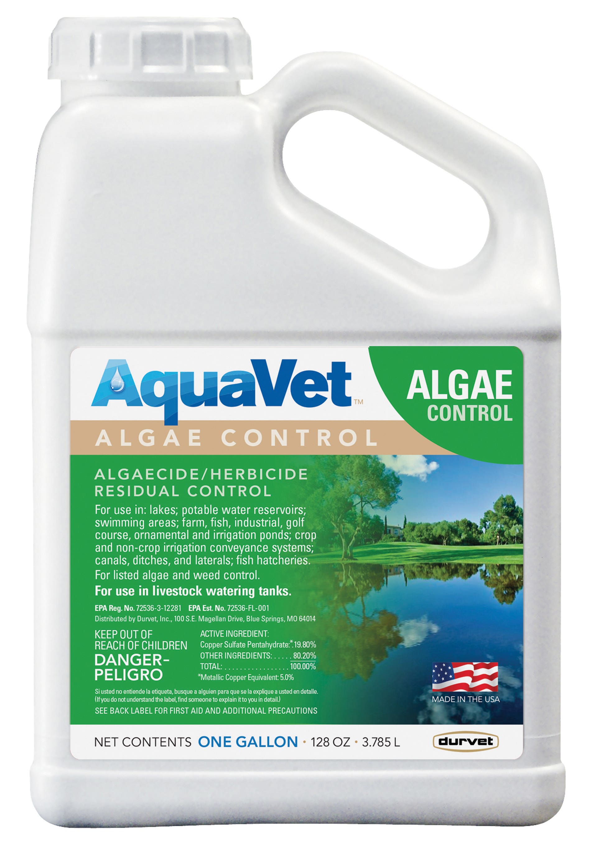 AquaVet Algae Control for Ponds and Lakes, 1 Gallon
