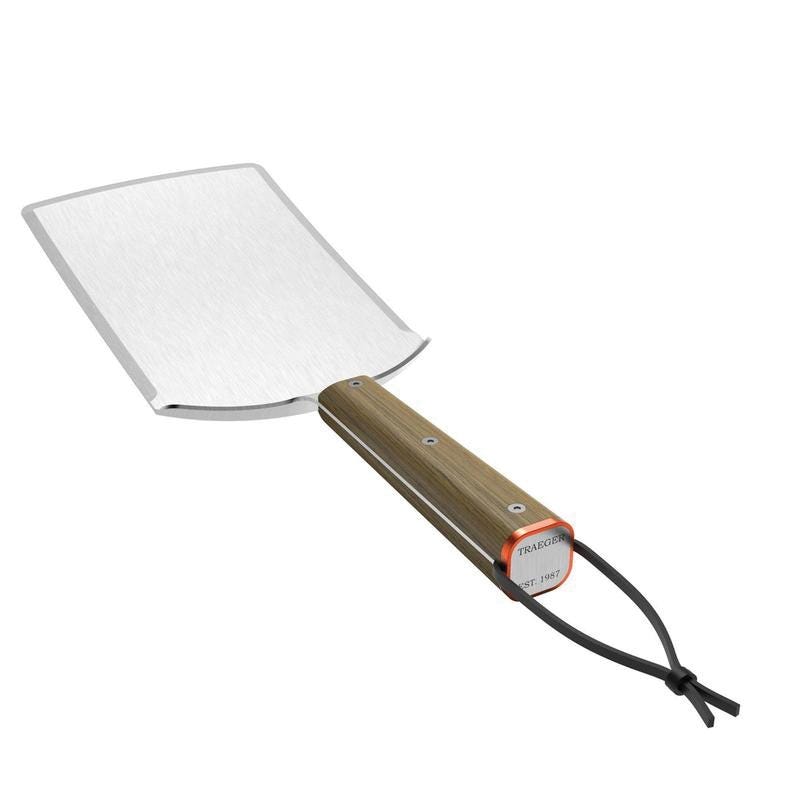 Traeger Grill Spatula 10 in Stainless Steel Teak Handle