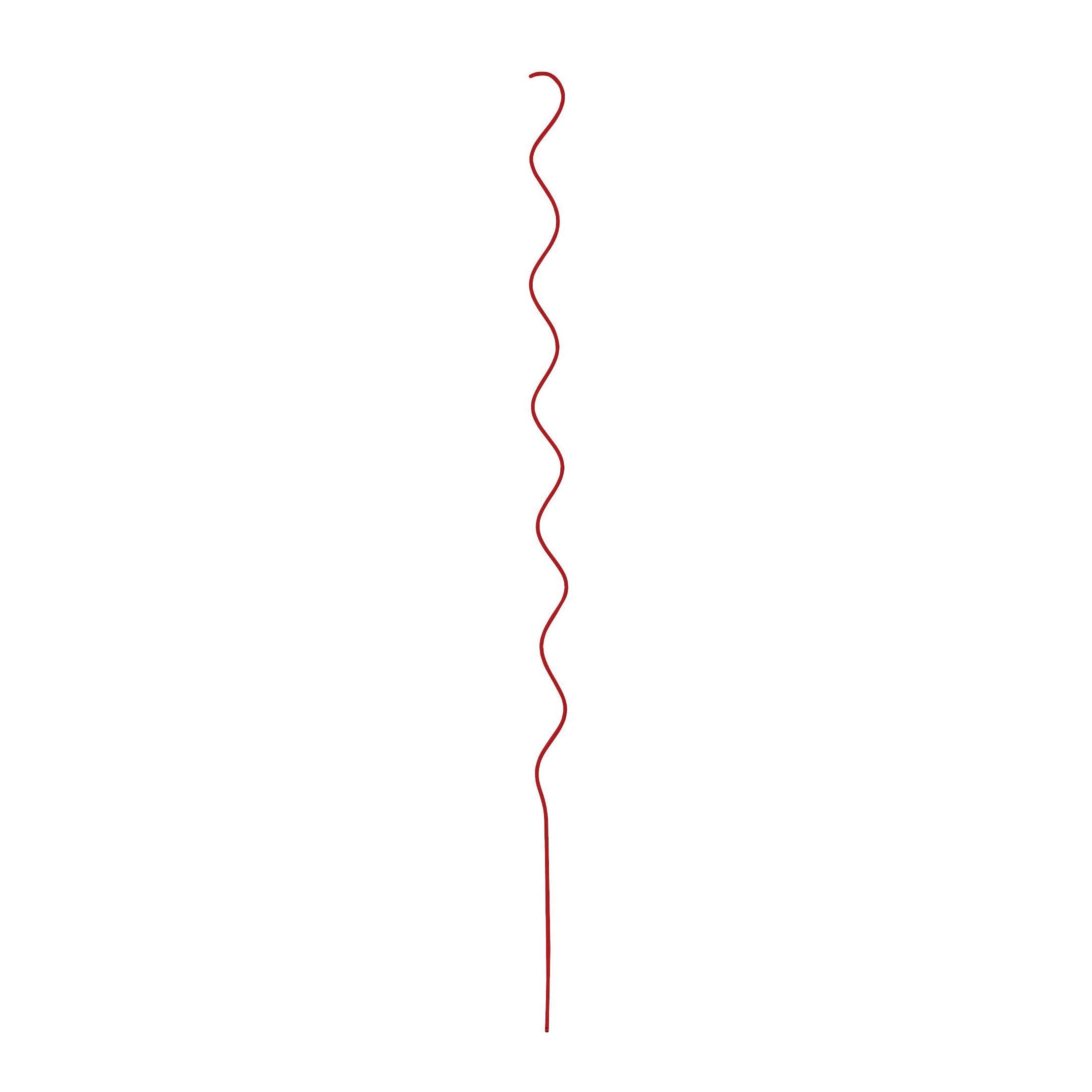 MIDWEST AIR TECHNOLOGY Twisted Garden Stake, 60 in L, Steel, Red, Powder-Coated