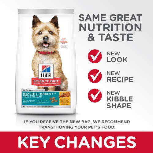 Science Diet Healthy Mobility 9219 Dog Food, Adult Breed, Dry, Brown Rice, Chicken Flavor, 30 lb Bag