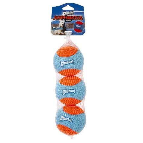 Chuckit! Dog Toy, Amphibious Ball, Blue/Orange