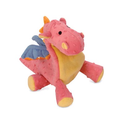 godog Dragons 770638 Dog Toy, L, Dragon, Coral