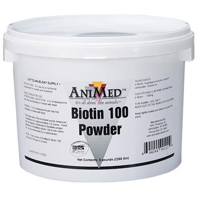 AniMed Biotin 100 Powder Supplement 5 lb