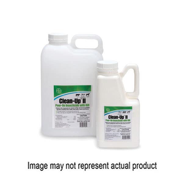 Bayer Clean-Up II 84282472 Pour-On Insecticide with IGR, Liquid, Yellow, Aromatic, 0.5 gal