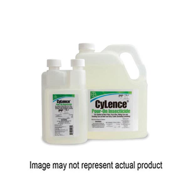 Bayer CyLence 84282529 Pour-On Insecticide, Liquid, Yellow, Aromatic, 1 pt