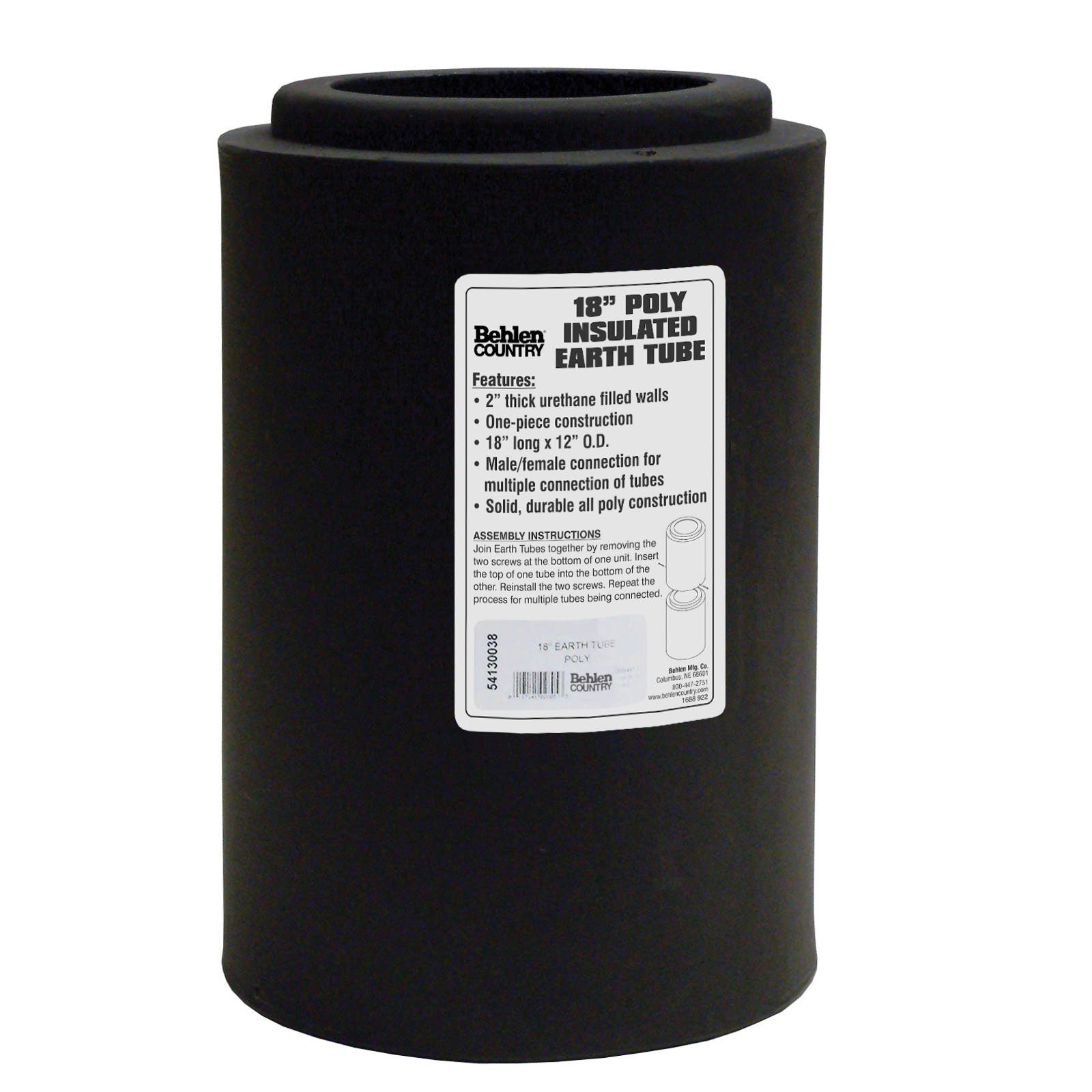 Behlen Country Earth Tube Insulated Poly Black
