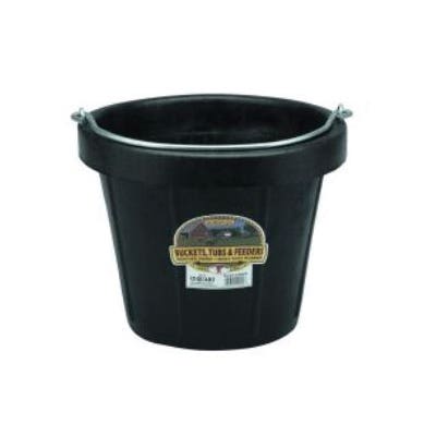 Little Giant DF-12 Pail, 12 qt Volume, Rubber, Black