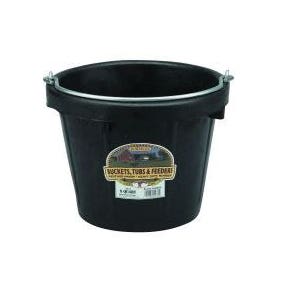 Little Giant Rubber Pail, 8 qt, Black