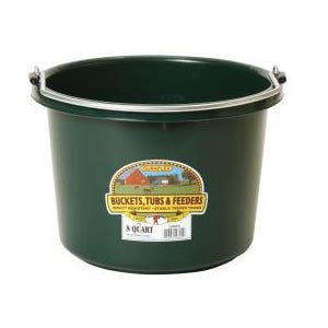 Little Giant P8GREEN6 Bucket, 8 qt, Plastic, Green