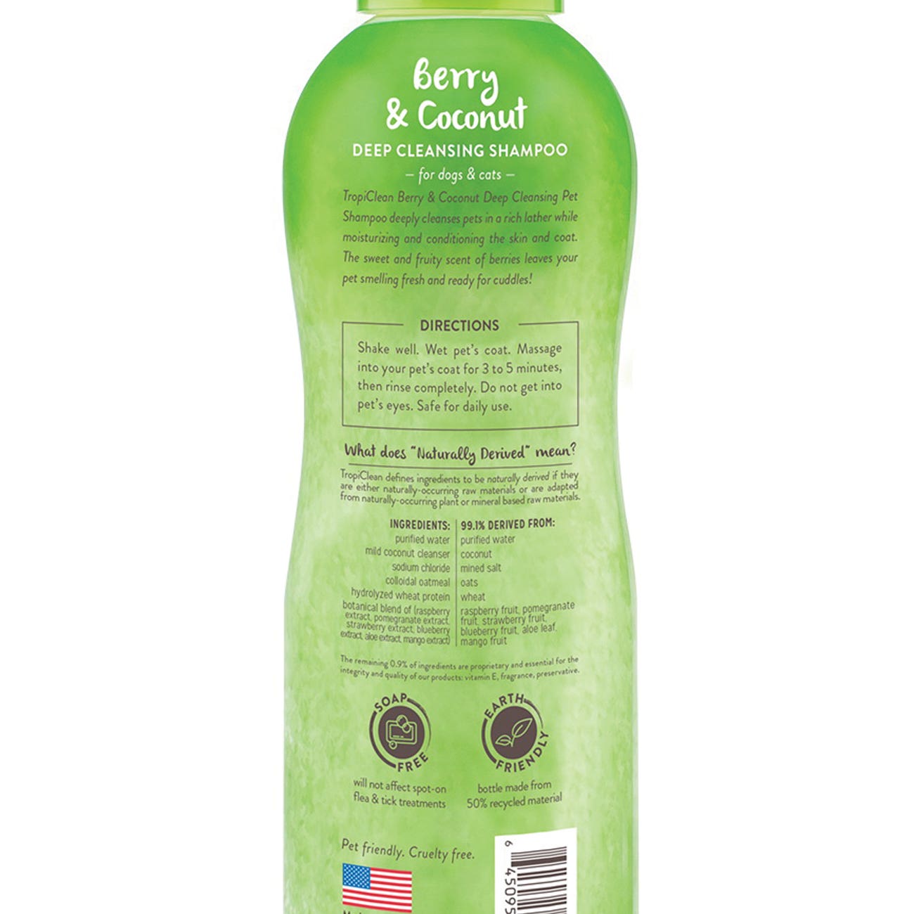 TropiClean Berry Coconut Pet Shampoo 20 oz
