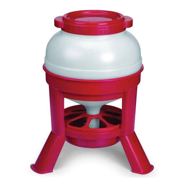 Little Giant Dome Feeder, 35 lb Capacity, Plastic, Red
