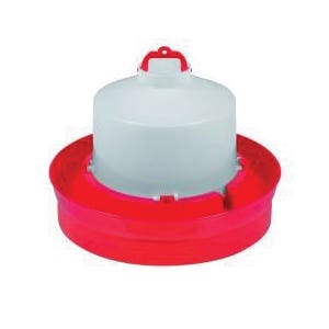 Little Giant Deep Base Poultry Waterer, 1 gal Capacity, Red