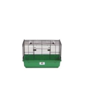 Pet Lodge 150934 Rabbit Home, 14 in W, 24-1/2 in D, 16-1/2 in H, S, Metal/Plastic, Black/Green
