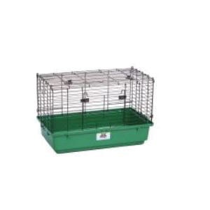 Pet Lodge 150934 Rabbit Home, 14 in W, 24-1/2 in D, 16-1/2 in H, S, Metal/Plastic, Black/Green