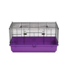 Pet Lodge 150941 Rabbit Home, 18-1/2 in W, 31 in D, 16 in H, M, Metal/Plastic, Black/Purple