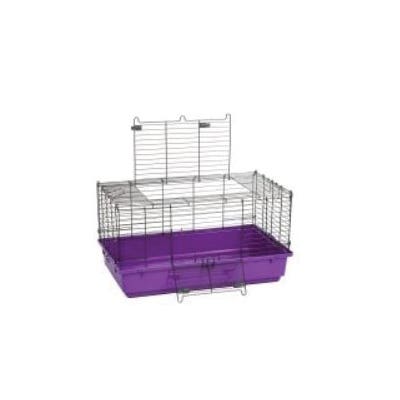 Pet Lodge 150941 Rabbit Home, 18-1/2 in W, 31 in D, 16 in H, M, Metal/Plastic, Black/Purple