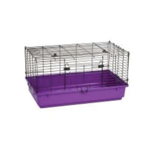 Pet Lodge 150941 Rabbit Home, 18-1/2 in W, 31 in D, 16 in H, M, Metal/Plastic, Black/Purple