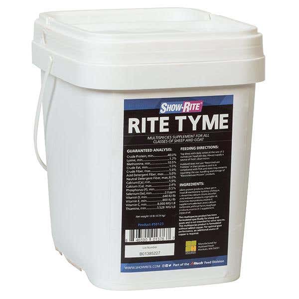Show-Rite Rite Tyme Sheep and Goat Supplement, Pellet, 10 Lb.