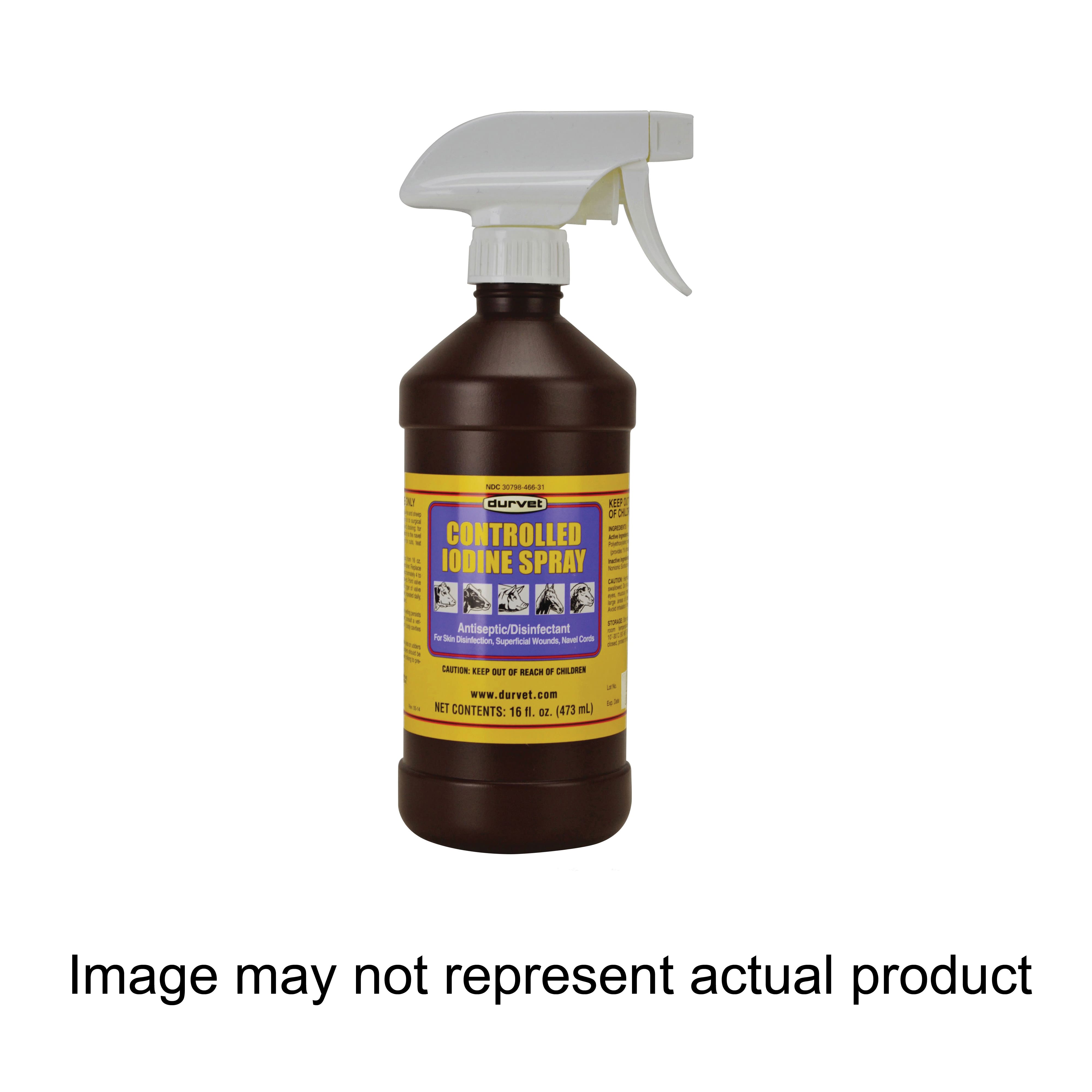 Durvet QPE11 Iodine Spray, Dark Brown, 1 gal