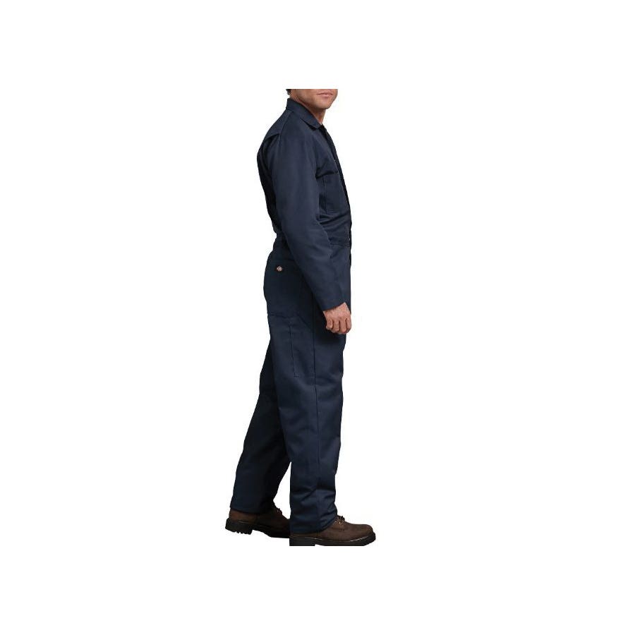 Dickies Blended Coveralls, XL, 42 to 48 in Chest, 34 to 38 in Waist, Cotton/Polyester, Dark Navy, Tall