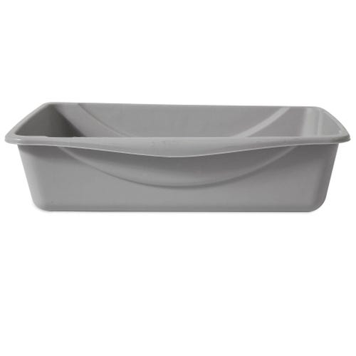 Petmate 22183 Large Litter Pan, 15.3 in W, 18-1/2 in D, Plastic, Mouse Gray