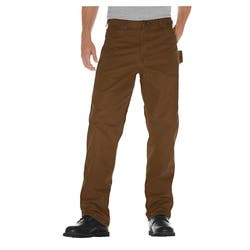 Dickies Carpenter Jeans, L/XL, 36 in Waist, 30 in L Inseam, Timber Brown, Relaxed, Straight Fit